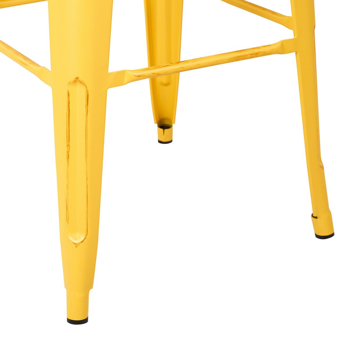 BARHOCKER 2er-Set Metall Gelb Cabrillo - Gelb, Metall (44/76/44cm) - Beliani