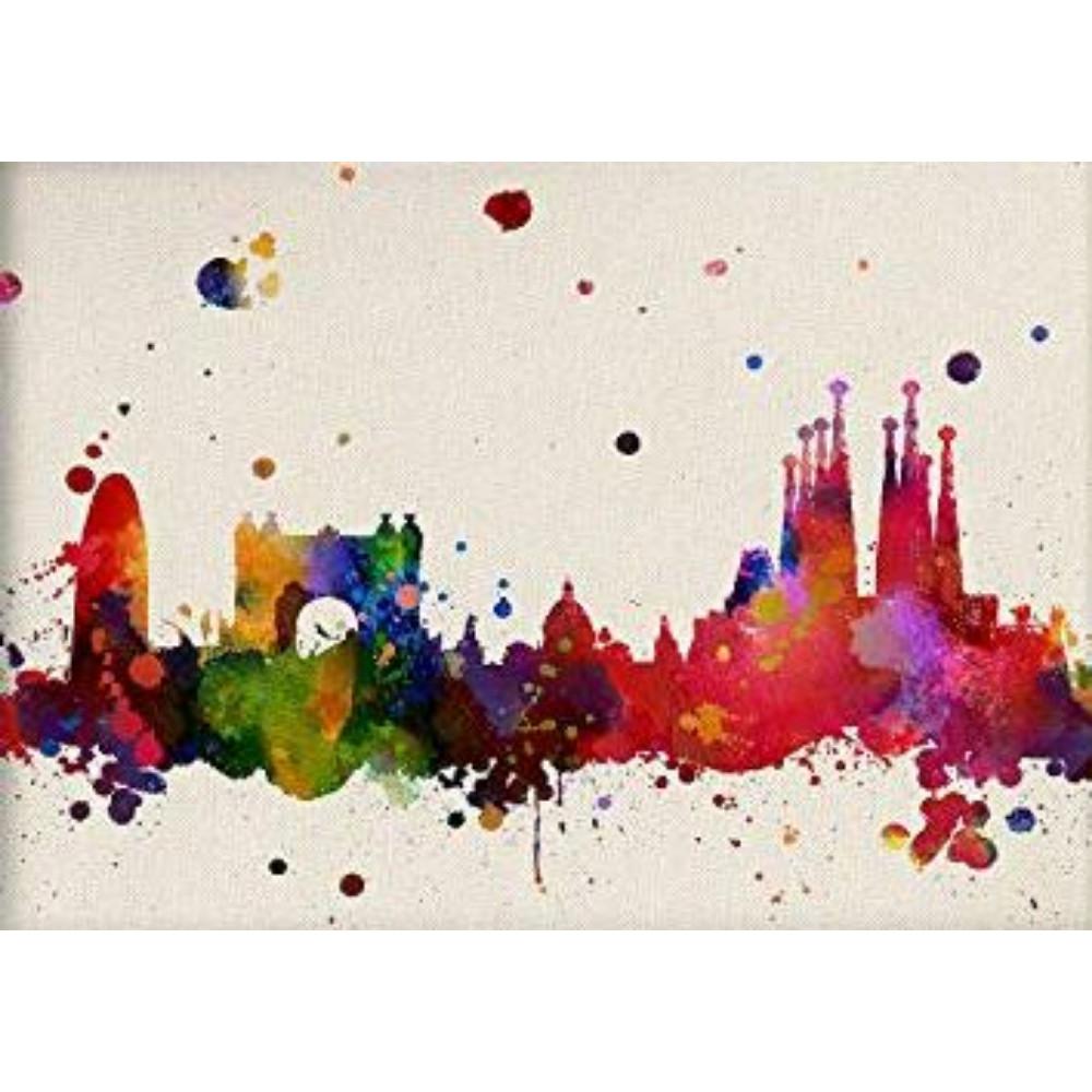 POSTER Stadt Barcelona A3 Rahmenlos - Klar, Papier (29.7/5/42cm) - Nacnic