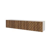 LOWBOARD VIRA-W 2x100x40x40 cm - Weiß / Katania - Eiche Wotan, Holzwerkstoff (200/40/40cm) - ALTDECOR