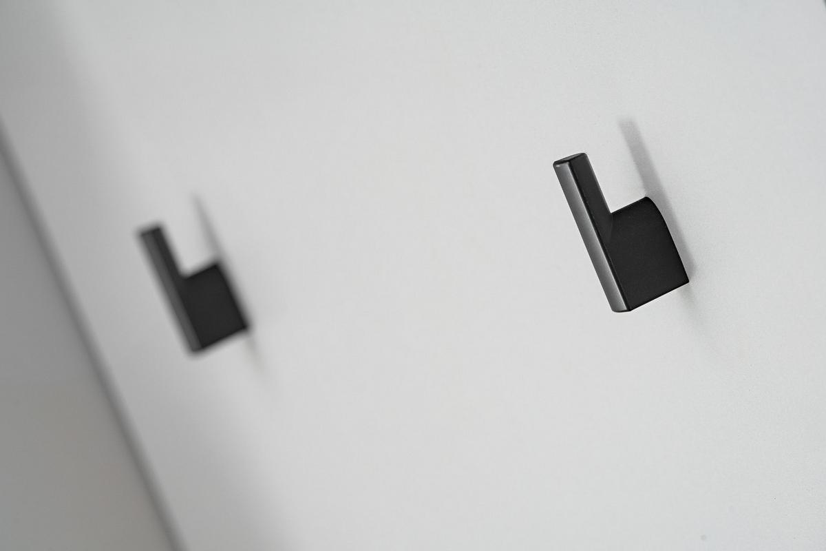GARDEROBEN-SET 3-teilig Kaschmir, schwarz, Flurgarderobe 90 cm mit Stauraum - Kaschmir/Schwarz, Holzwerkstoff/Kunststoff (90/203/32cm) - Inn.Furn