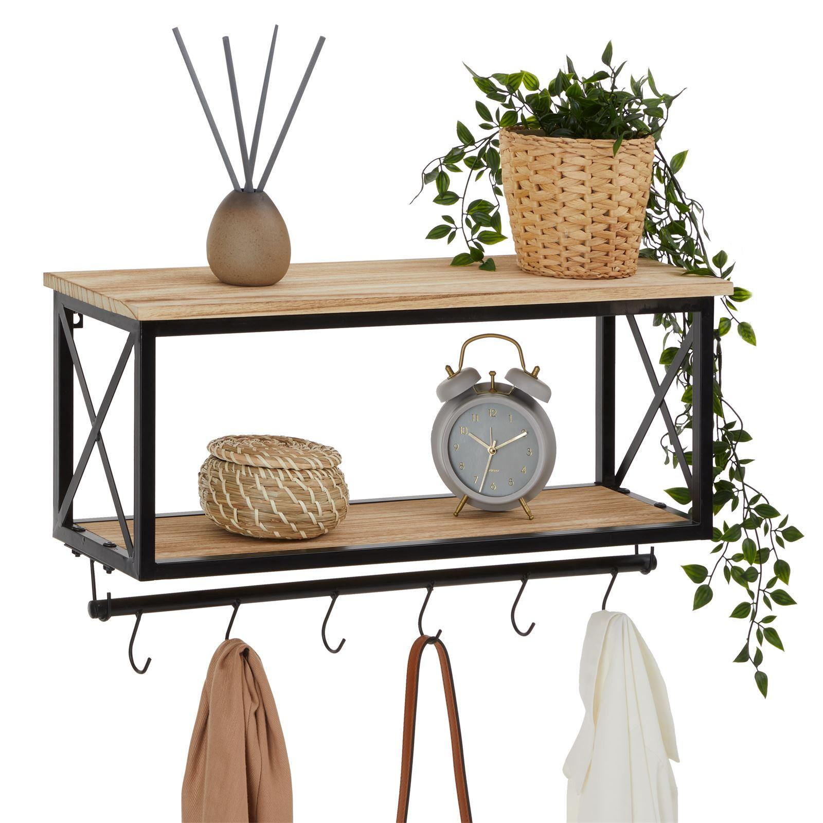 WANDGARDEROBE ARMANDO schwarz/braun - Schwarz/Braun, Metall (62/35/20cm) - CARO-Möbel