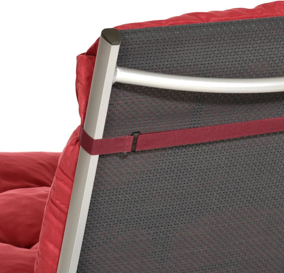 NIEDERLEHNERAUFLAGE Flair NL 100/50/8cm Rot - Rot, Textil (50/8/100cm) - Beautissu 