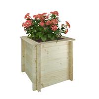 HOCHBEET HOLZ - 58x58xH57 cm - M618 - Beige, Holz (58/57/58cm) - Timbela