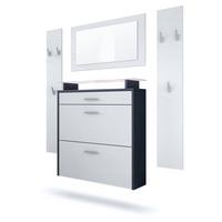 GARDEROBE Malea Fronten in Weiß matt - Weiß, Holzwerkstoff (180/180/23cm) - Vladon