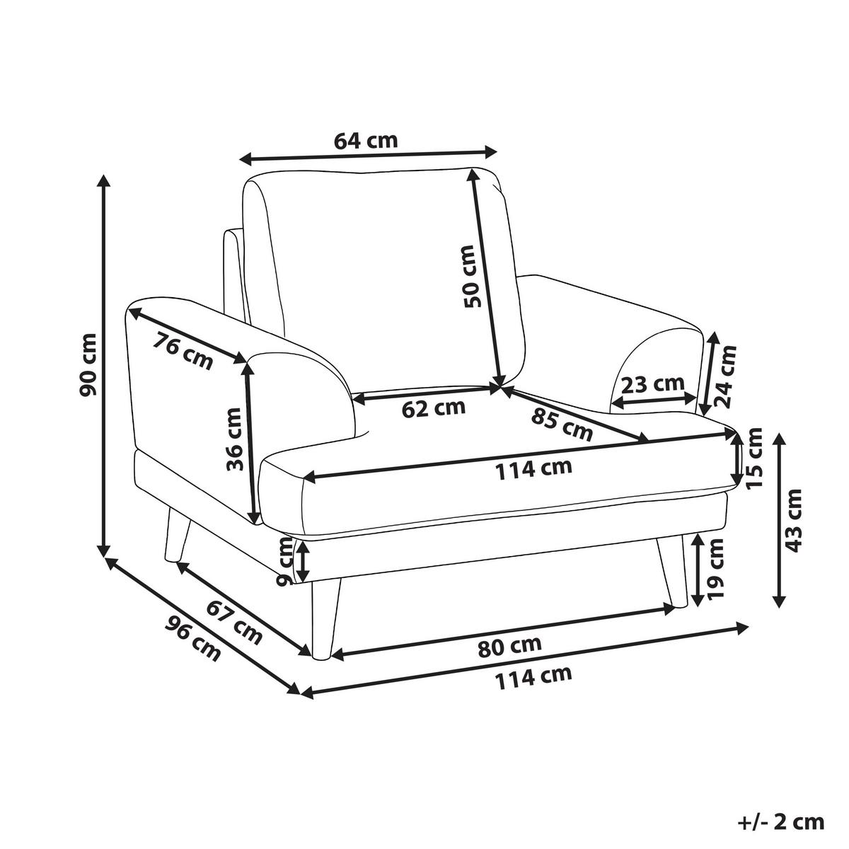 SESSEL Stoff Braun Kildal - Braun, Textil (114/90/96cm) - Beliani