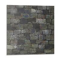 WANDPANEEL 4x 50x50 cm selbstklebend Rocassa - Dunkelgrau, Kunststoff (50/1.6/50cm) - Wallfluent