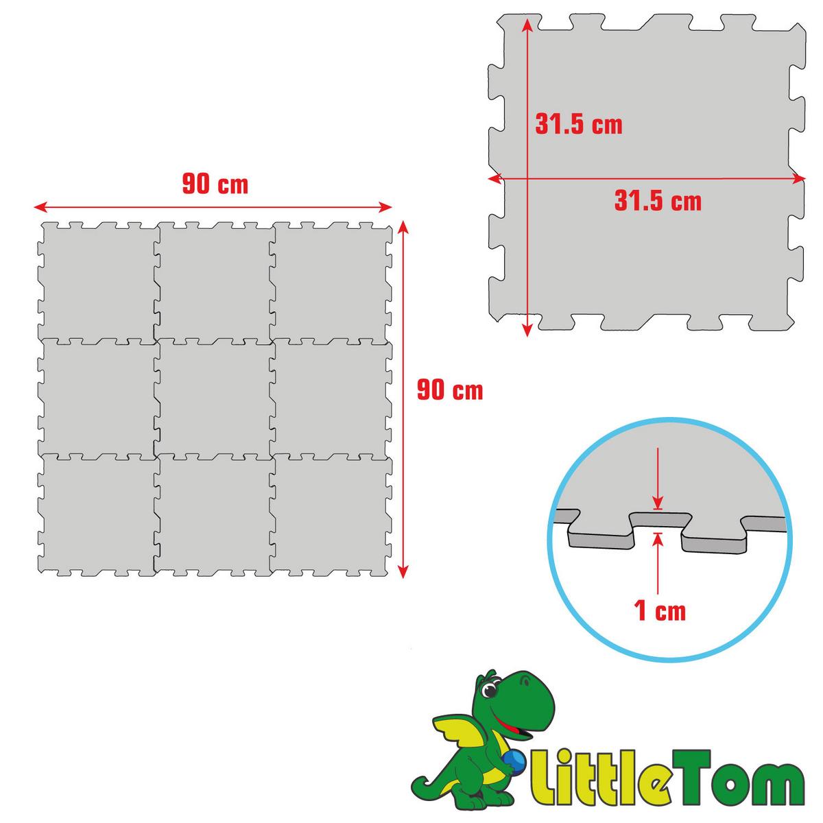 SPIELMATTE ab Null 90 cm Baby Puzzlematte Formen - Multicolor, Kunststoff (30/30cm) - Littletom