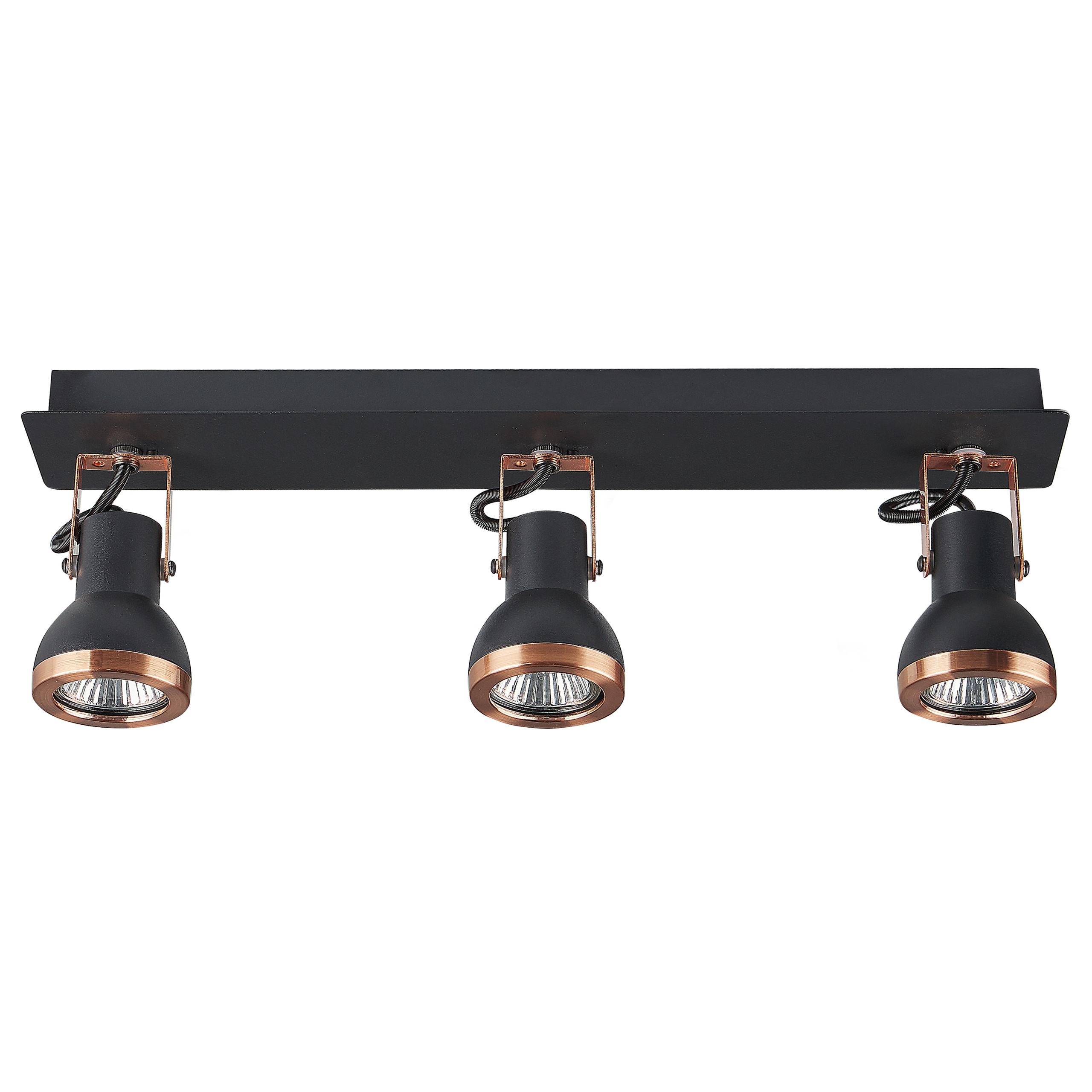 DECKENLEUCHTE Baro 7/44/12 cm - Schwarz, Metall (7/44/12cm) - Beliani