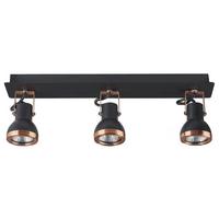 DECKENLEUCHTE Baro 7/44/12 cm - Schwarz, Metall (7/44/12cm) - Beliani