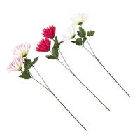 KUNSTBLUMEN Chrysanthemen rot, creme & rosa, 3er-Set langstielig 60 cm - Multicolor, Kunststoff (60cm) - Homescapes