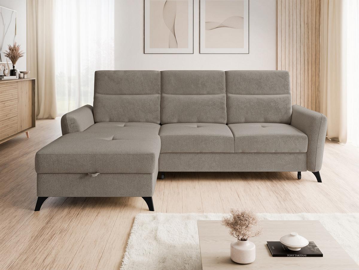 ECKSOFA Talia, Seite: Links LC-2R - Hellbraun/Schwarz, Holz/Kunststoff (238/167cm) - MIRJAN24