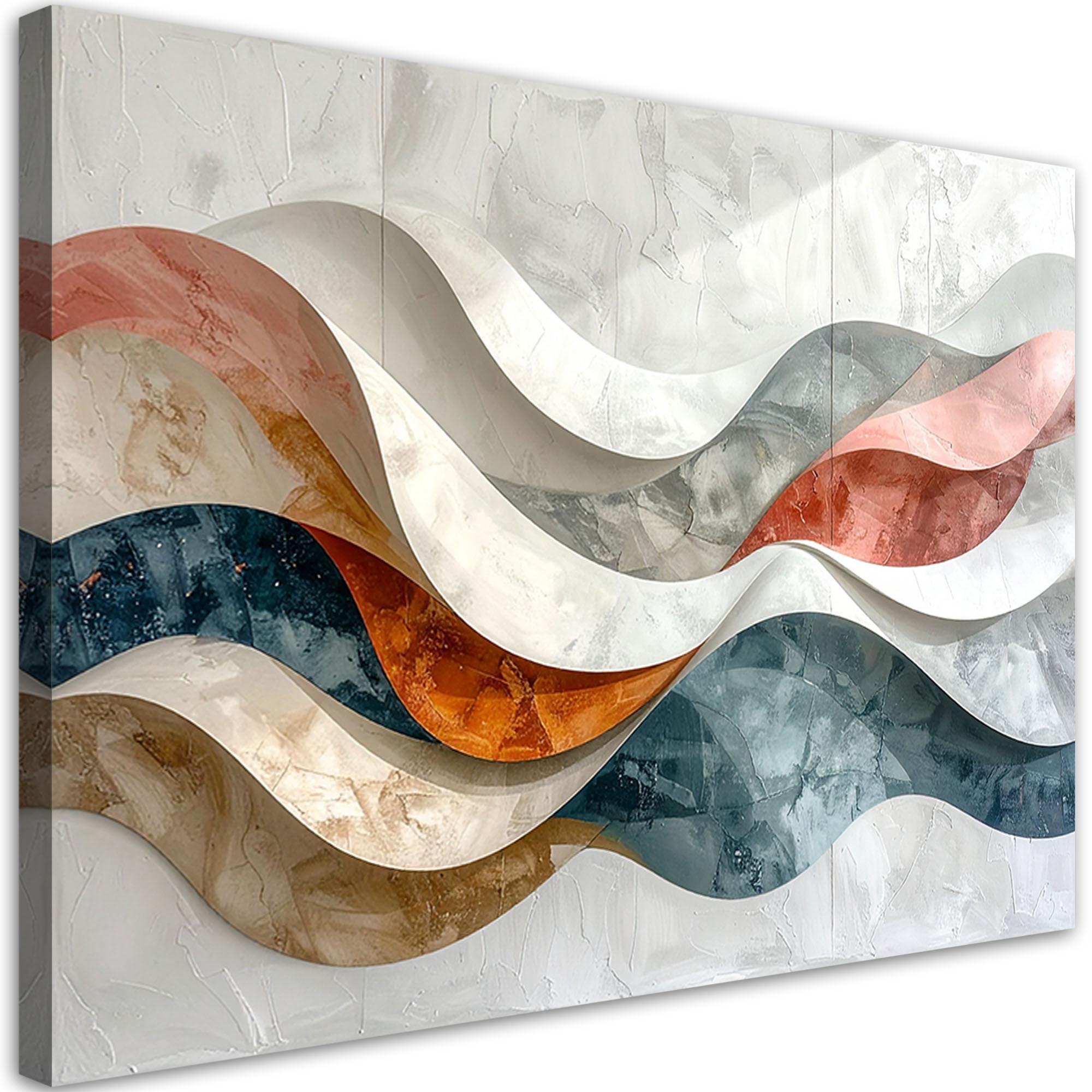 LEINWANDBILD Abstraktion 45x30cm - Weiß, Textil (45/30cm) - Feeby