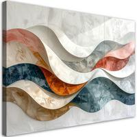LEINWANDBILD Abstraktion 45x30cm - Weiß, Textil (45/30cm) - Feeby