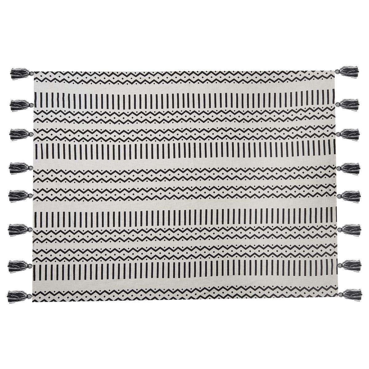 DECKE Weiß Unnao 130/180 cm - Weiß, Naturmaterialien/Textil (130/180cm) - Beliani