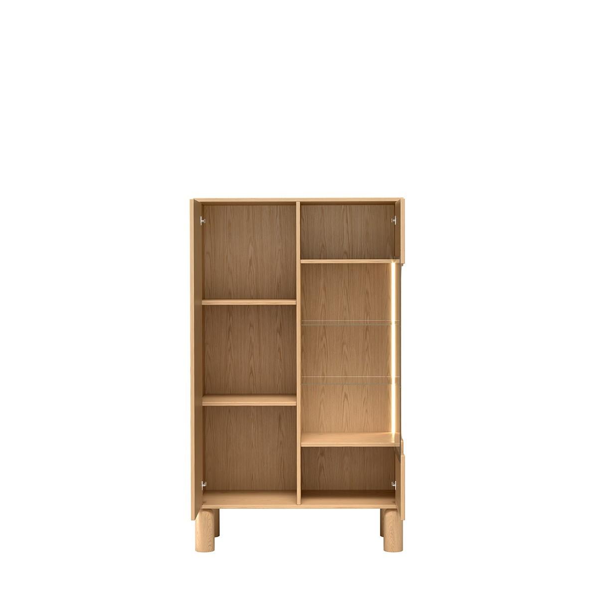 VITRINE SABBIA 145,7/89 cm in Eichefarben - Braun, Holzwerkstoff (89/145.7/40.6cm) - MASSENO