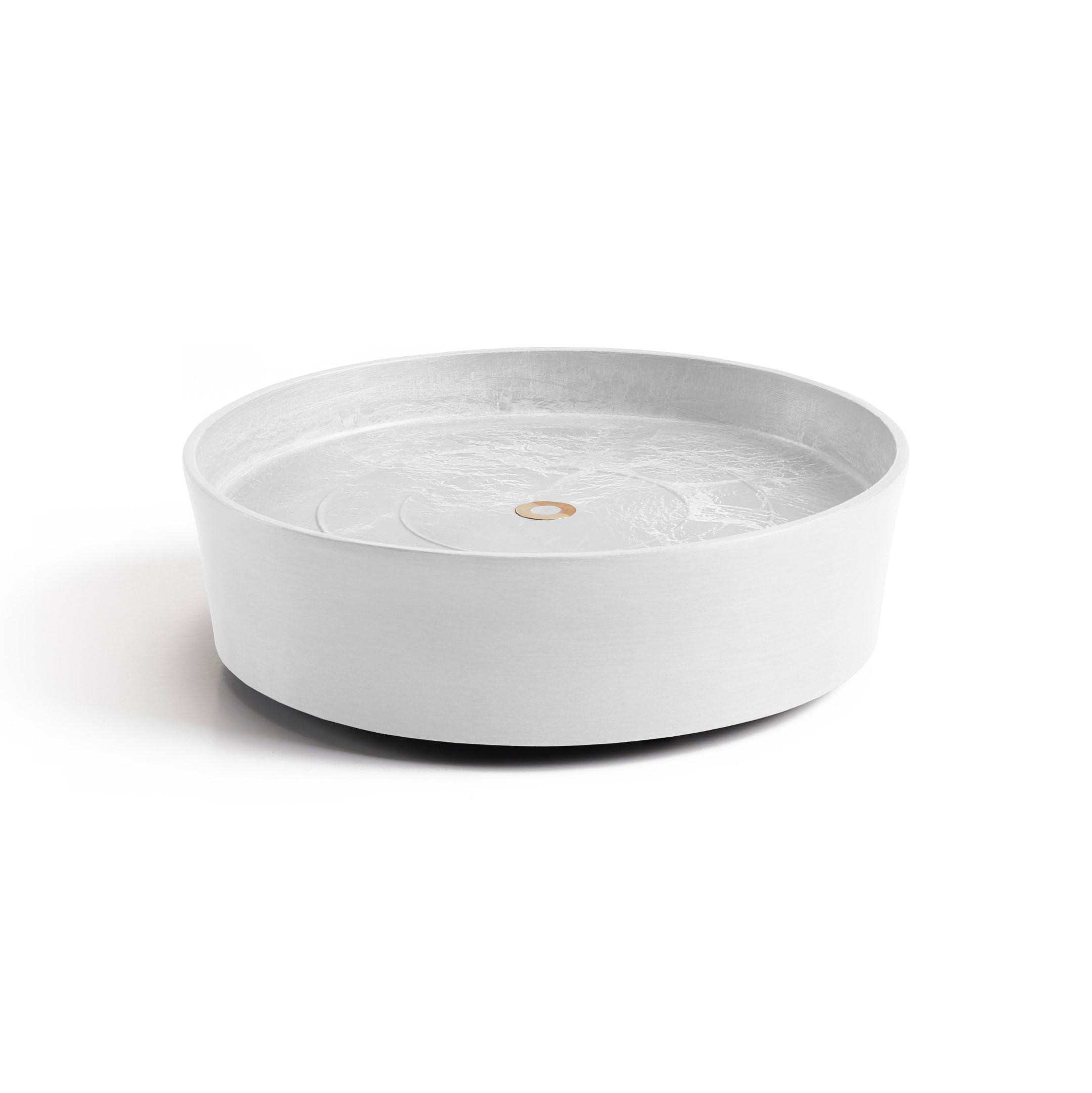 BLUMENTOPFUNTERSETZER mit Rädern 28,7/28,7/8,3 cm Weiß - Weiß, Kunststoff (28.7/8.3cm) - Ecopots