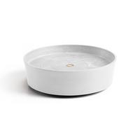 BLUMENTOPFUNTERSETZER mit Rädern 28,7/28,7/8,3 cm Weiß - Weiß, Kunststoff (28.7/8.3cm) - Ecopots