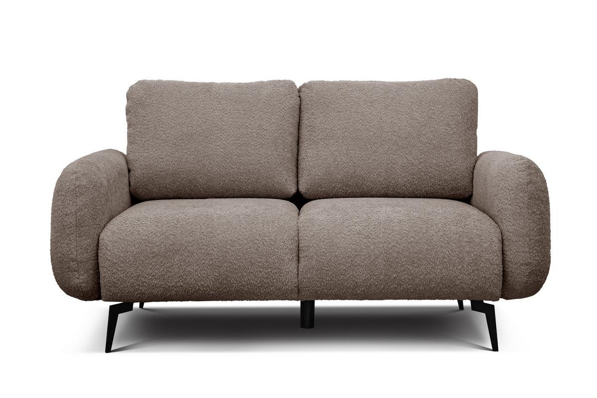 SOFA FEBE 2-Sitzer, beige - Beige/Schwarz, Holz/Textil (160/82/96cm) - Wozimo