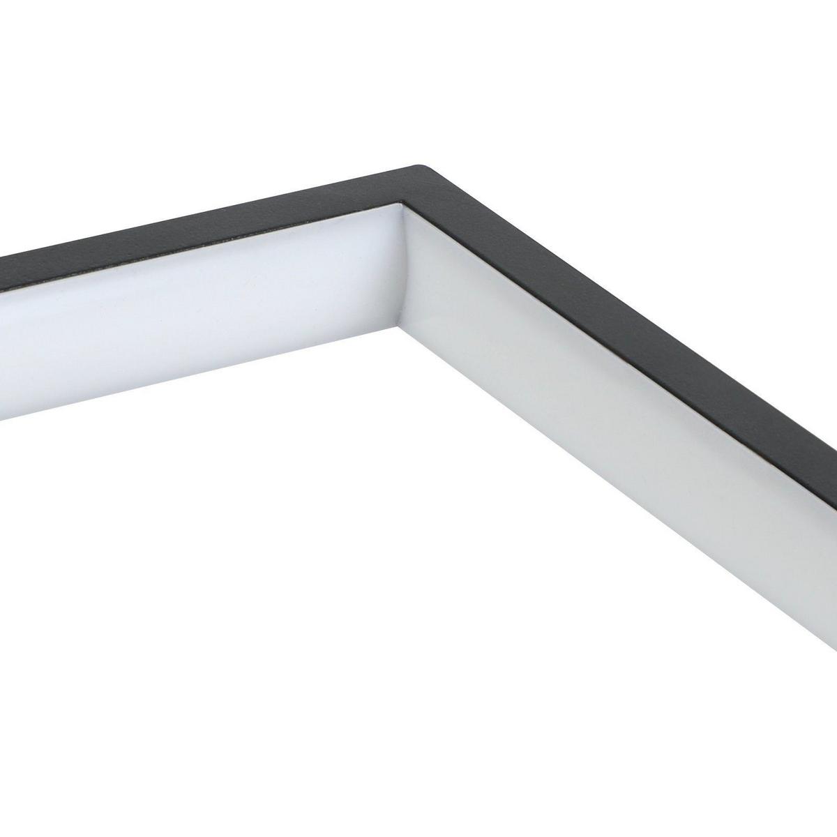 LED-DECKENLEUCHTE Vogtgast 39.0/7.5/80.0 cm - Schwarz, Metall (80/39/7.5cm) - ZMH