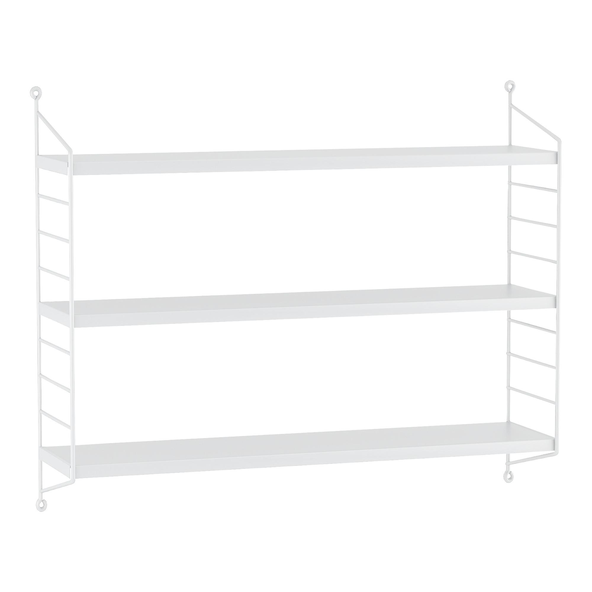 WANDREGAL Strängnäs modular - Weiß, Metall (60/50/15cm) - [en.casa]