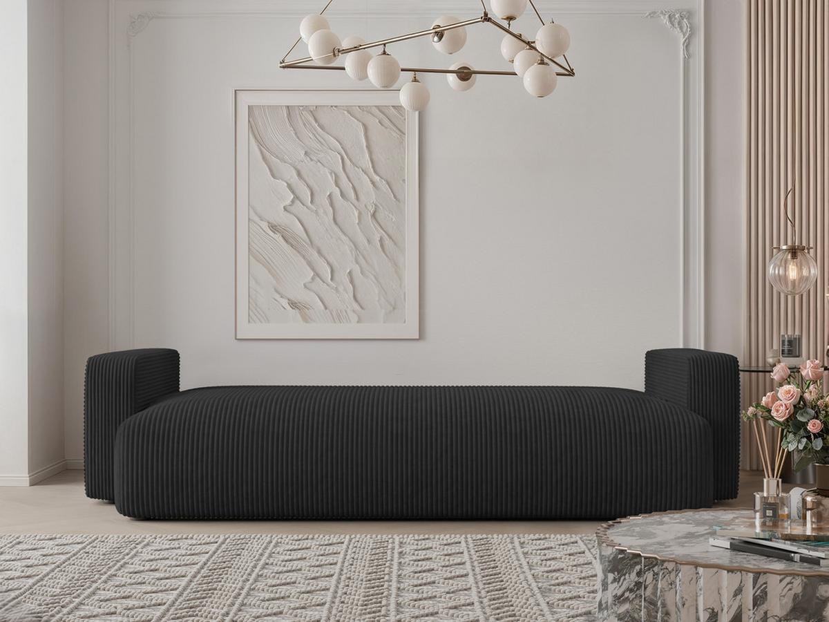 SCHLAFSOFA PIANO mit Bettkasten, Anthrazit - Anthrazit, Textil (246/79/93cm) - Idohome