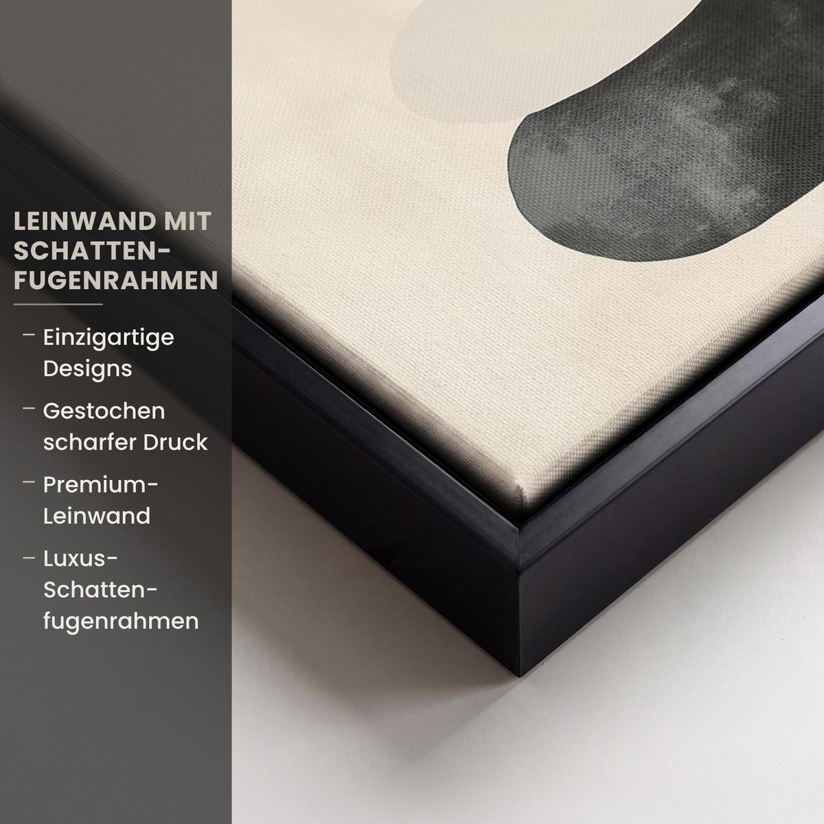 LEINWAND Bilder mit Rahmen - Japandi - Wabi sabi - Beige - 20x20 - Taupe, Textil (20/20cm) - MuchoWow