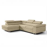 ECKSOFA Jade Mit Schlaffunktion - Creme, Holzwerkstoff/Textil (202/275cm) - Fun Möbel