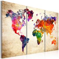 KUNSTDRUCK Bunt 120/80 cm - Beige/Multicolor, Textil (120/80cm) - KUNSTLOFT