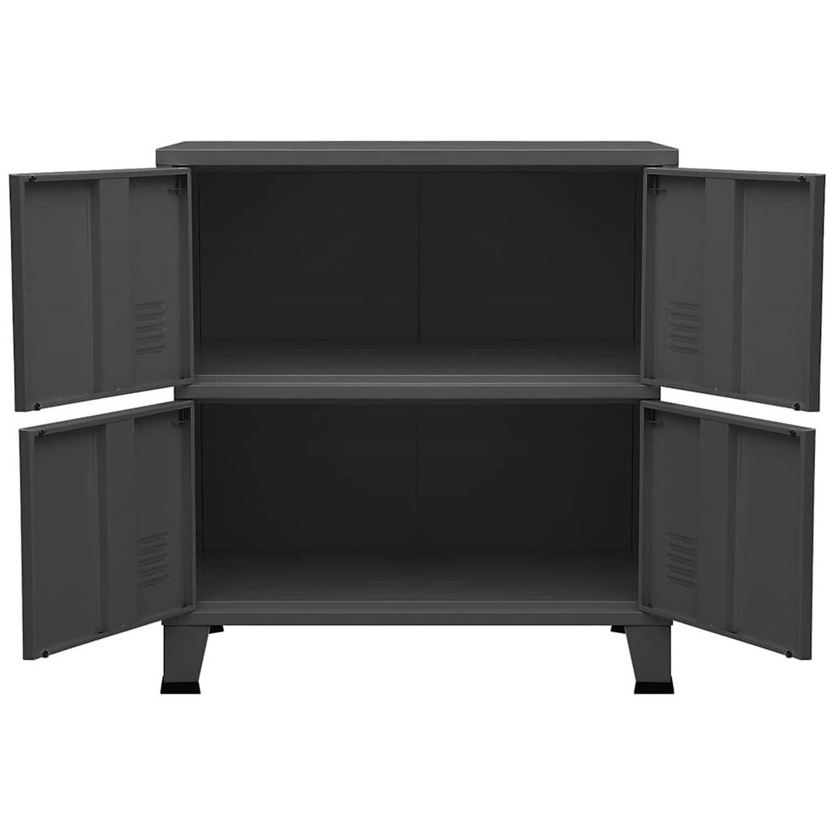 KOMMODE Kelley 75/40/80 cm - Anthrazit, Metall (75/80/40cm) - Nettlife