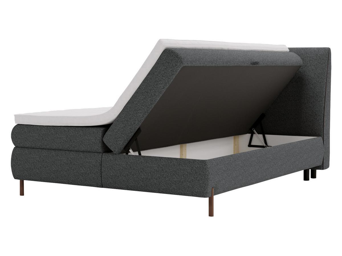 BOXBETT Evia - H3 - Braun, Holzwerkstoff/Textil (140/200cm) - MIRJAN24