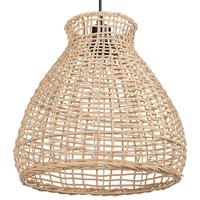 HÄNGELEUCHTE Sakeni 35/35/127 cm - Beige, Naturmaterialien (35/35/127cm) - Beliani