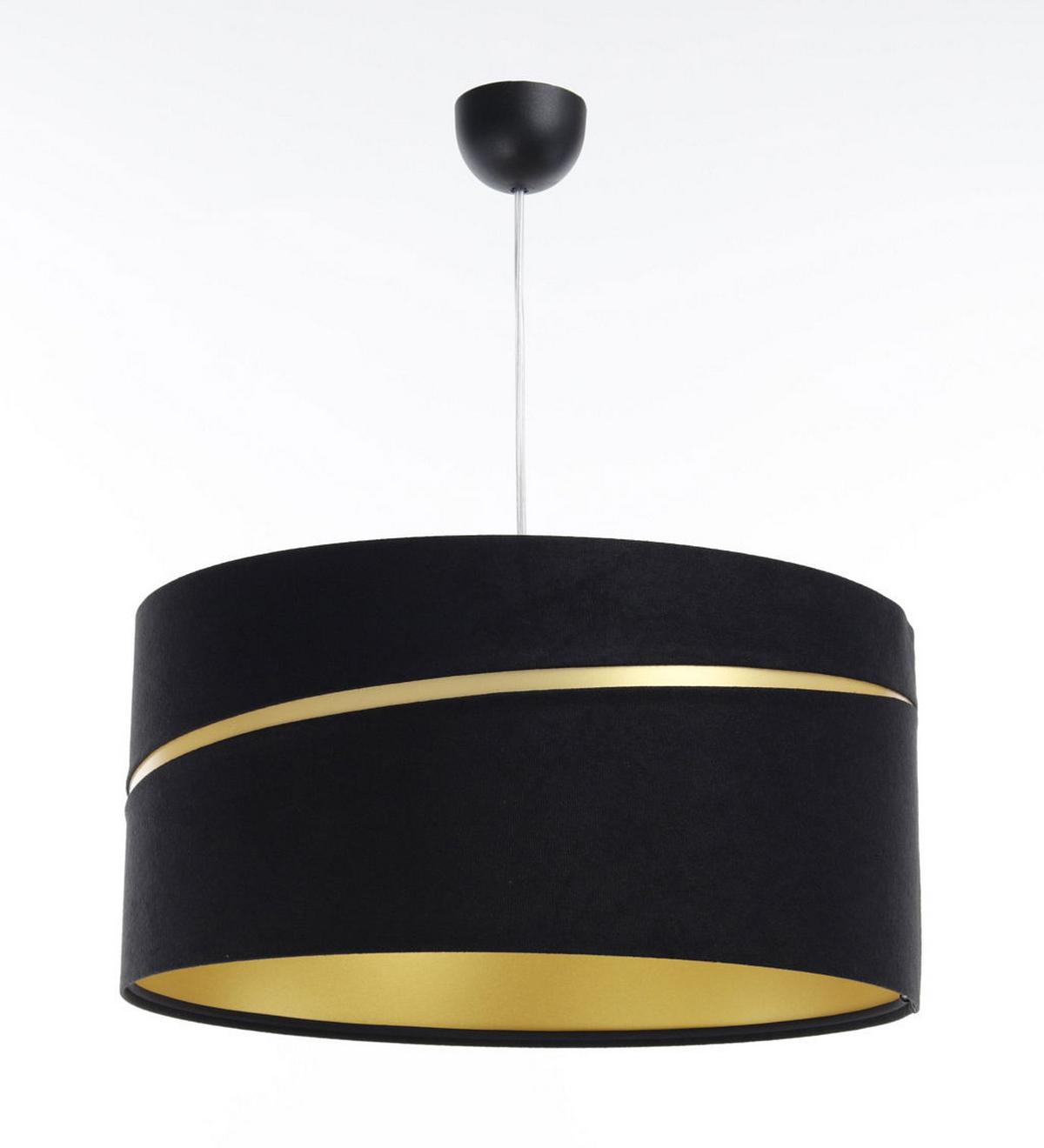 HÄNGELEUCHTE Gold 50/25 cm - Goldfarben/Schwarz, Kunststoff (50/0.4/25cm) - ONZENO