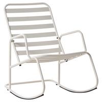 GARTEN-SCHAUKELSTUHL Cremeweiß Turi - Weiß, Metall (66/92/96cm) - Beliani