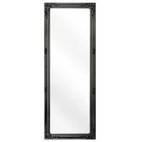 WANDSPIEGEL schwarz rechteckig 50/130 cm Fougeres - Schwarz, Kunststoff (50/130/3cm) - Beliani