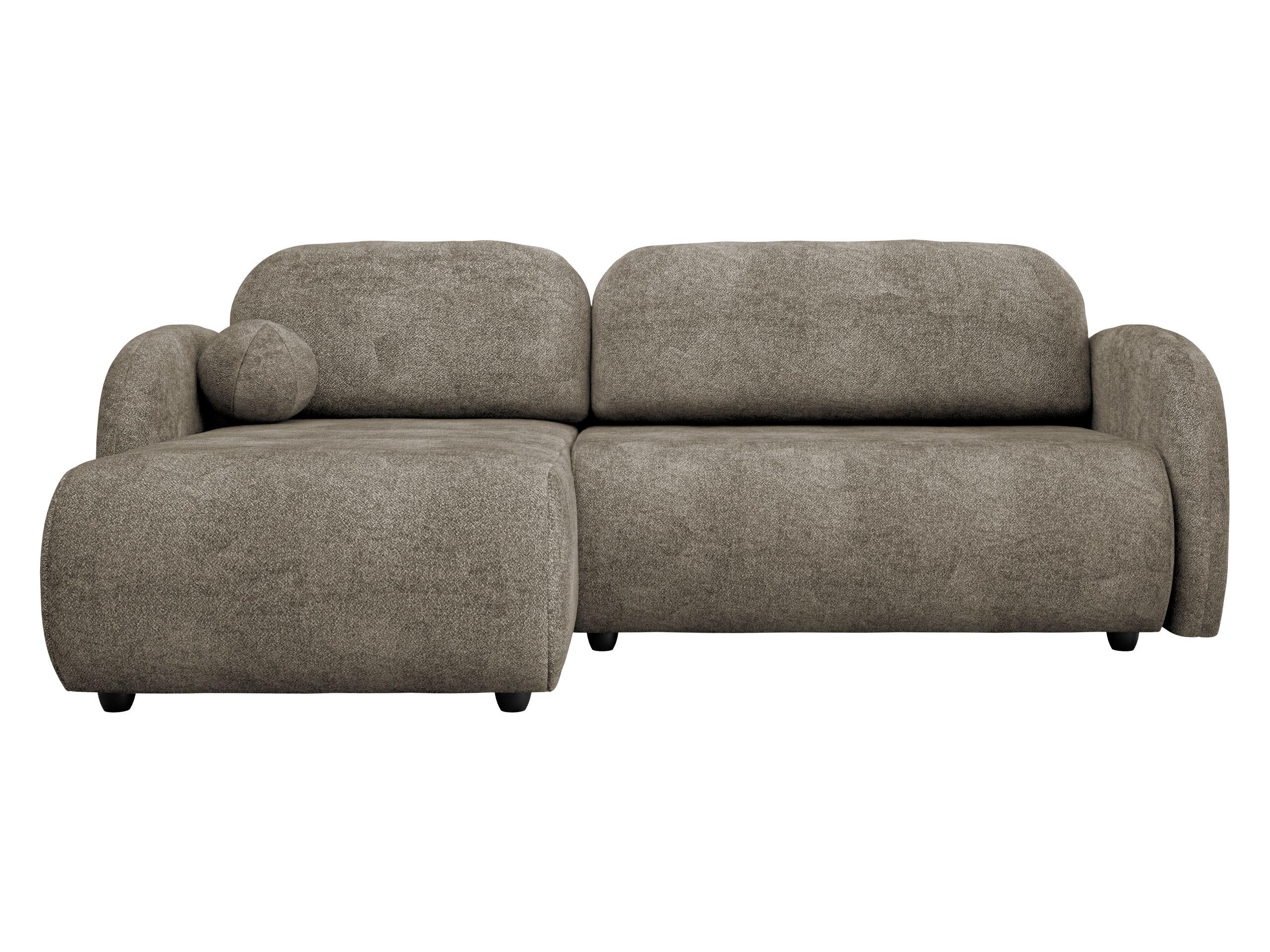 ECKSOFA Dream L - Hellbraun/Schwarz, Holz/Kunststoff (233/160cm) - MIRJAN24
