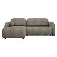 ECKSOFA Dream L - Hellbraun/Schwarz, Holz/Kunststoff (233/160cm) - MIRJAN24