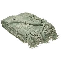 KUSCHELDECKE Stoff 150/200 cm Grün Vella - Grün, Textil (150/200cm) - Beliani