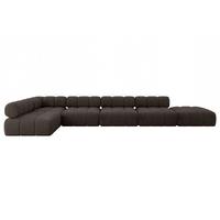 ECKSOFA modulares Sofa Favio-L3 - 475x190x70 cm Braun Velours - Braun, Holzwerkstoff/Textil (475/190cm) - ALTDECOR