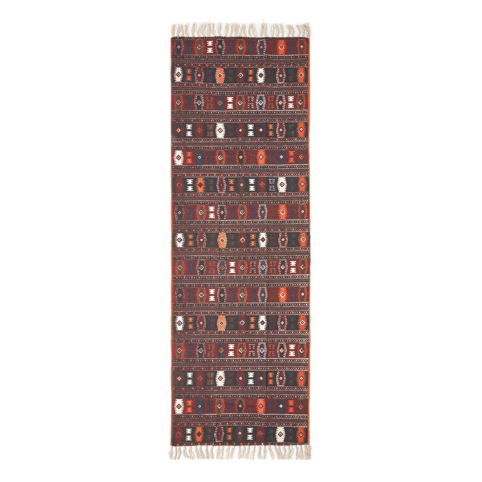 TEPPICHLÄUFER Kelim-Muster 66/200 cm - Braun, Textil (66/200cm) - Homescapes