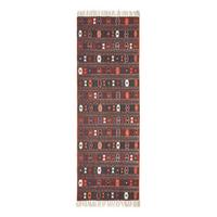 TEPPICHLÄUFER Kelim-Muster 66/200 cm - Braun, Textil (66/200cm) - Homescapes