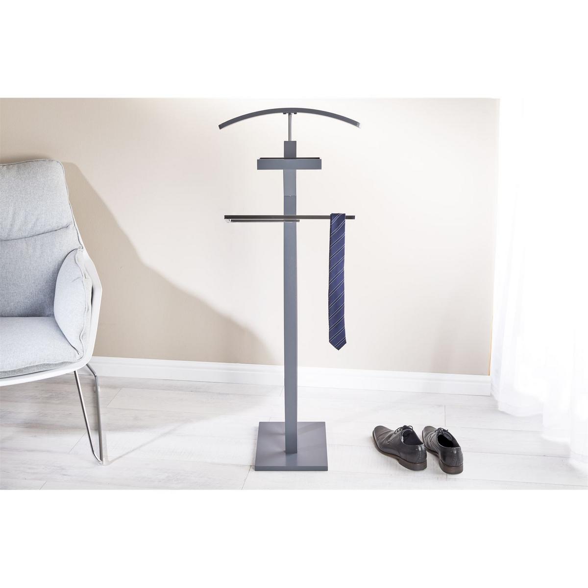 HERRENDIENER ROBIN grau - Grau, Holz (45/117/34cm) - IDIMEX