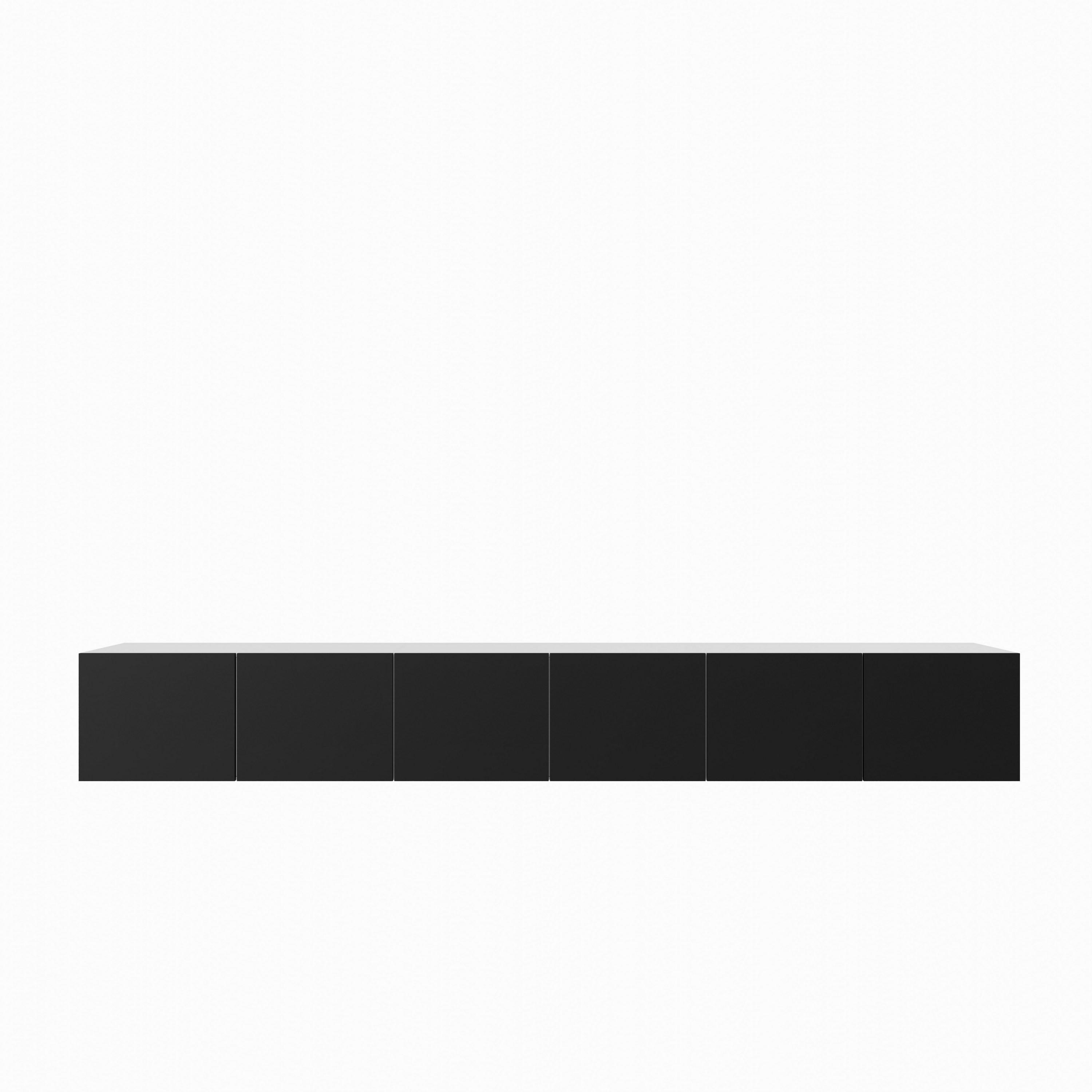 LOWBOARD MIVO 300/41/40 cm, Hängender TV-Schrank Weiß / Schwarz - Schwarz/Weiß, Holzwerkstoff (300/41/40cm) - MASSENO