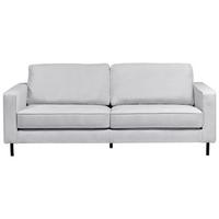 3-SITZER-SOFA Stoff Hellgrau Savalen - Hellgrau, Textil (204/87/91cm) - Beliani