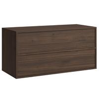 WASCHBECKENUNTERSCHRANK Mali 2 Schubladen Walnuss Braun - 100 x 46 x 54 cm - Eichefarben, Holz (100/54/46cm) - Badplaats