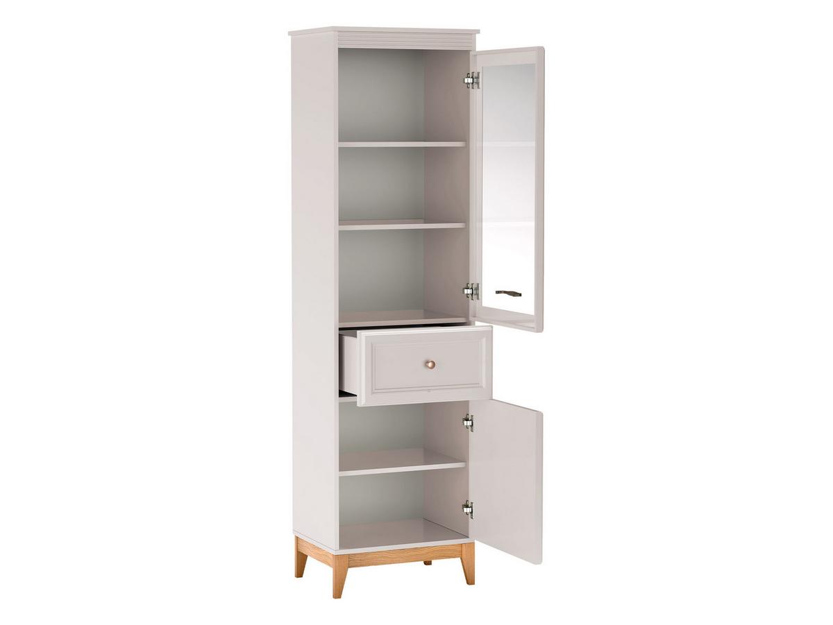 VITRINE Windsor W-06 - Kaschmir/Eichefarben, Holz/Holzwerkstoff (55/193/41cm) - MIRJAN24