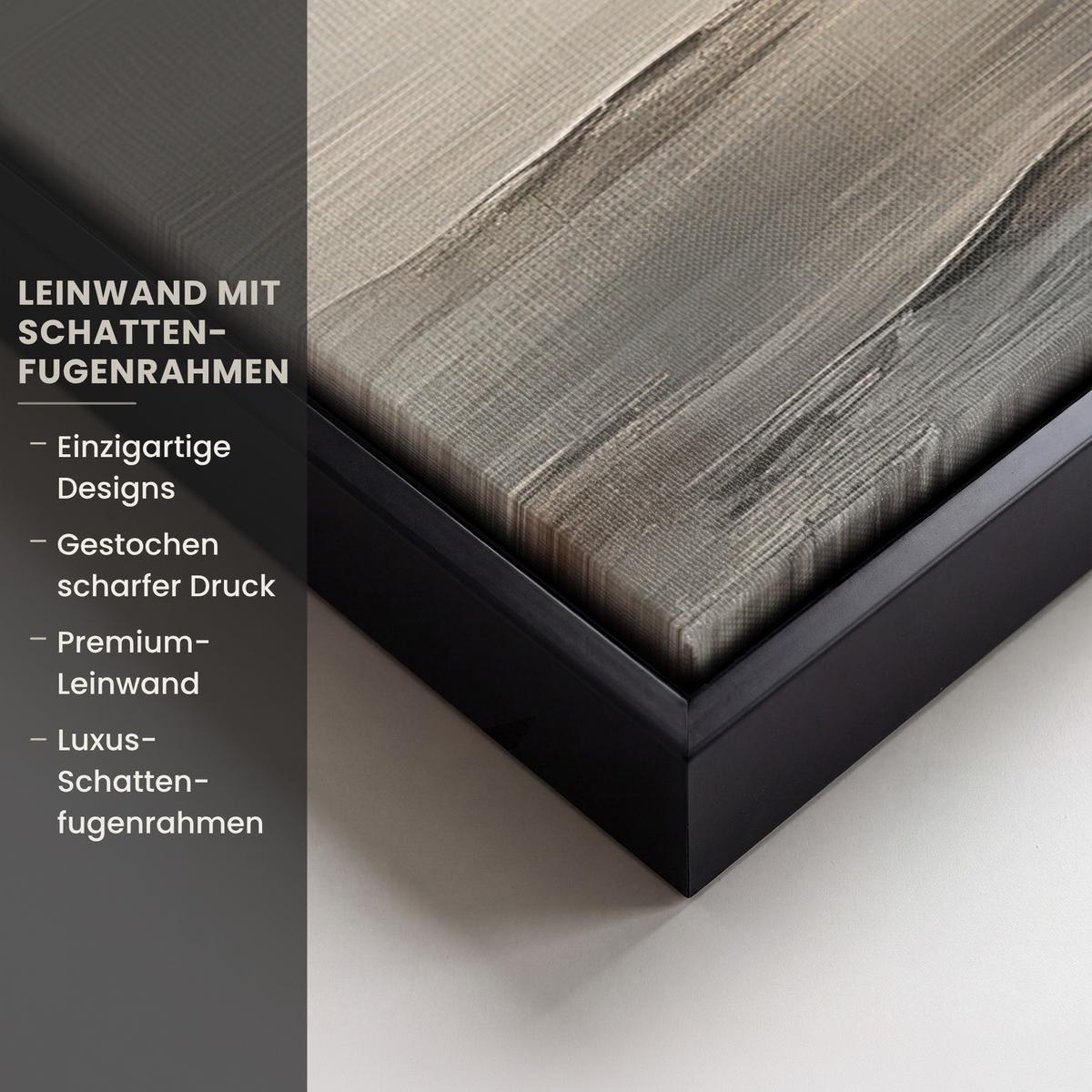 LEINWAND Bilder mit Rahmen - Segelschiff - Meer - Bewölkt - 60x40 - Creme, Textil (60/40cm) - MuchoWow
