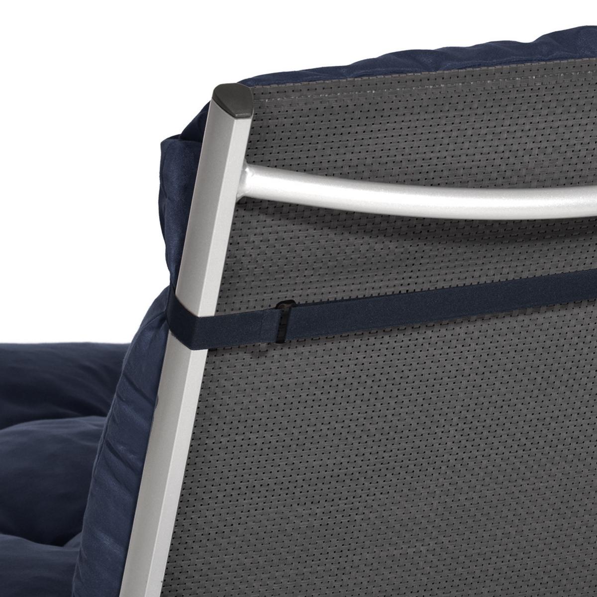 NIEDERLEHNERAUFLAGE Flair NL 100/50/8cm Dunkelblau - Dunkelblau, Textil (50/8/100cm) - Beautissu 