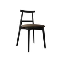 WOHNZIMMER STUHL KT71, Holzfarbe: Schwarz - Schwarz/Braun, Holz/Textil (48/75/54cm) - MIRJAN24
