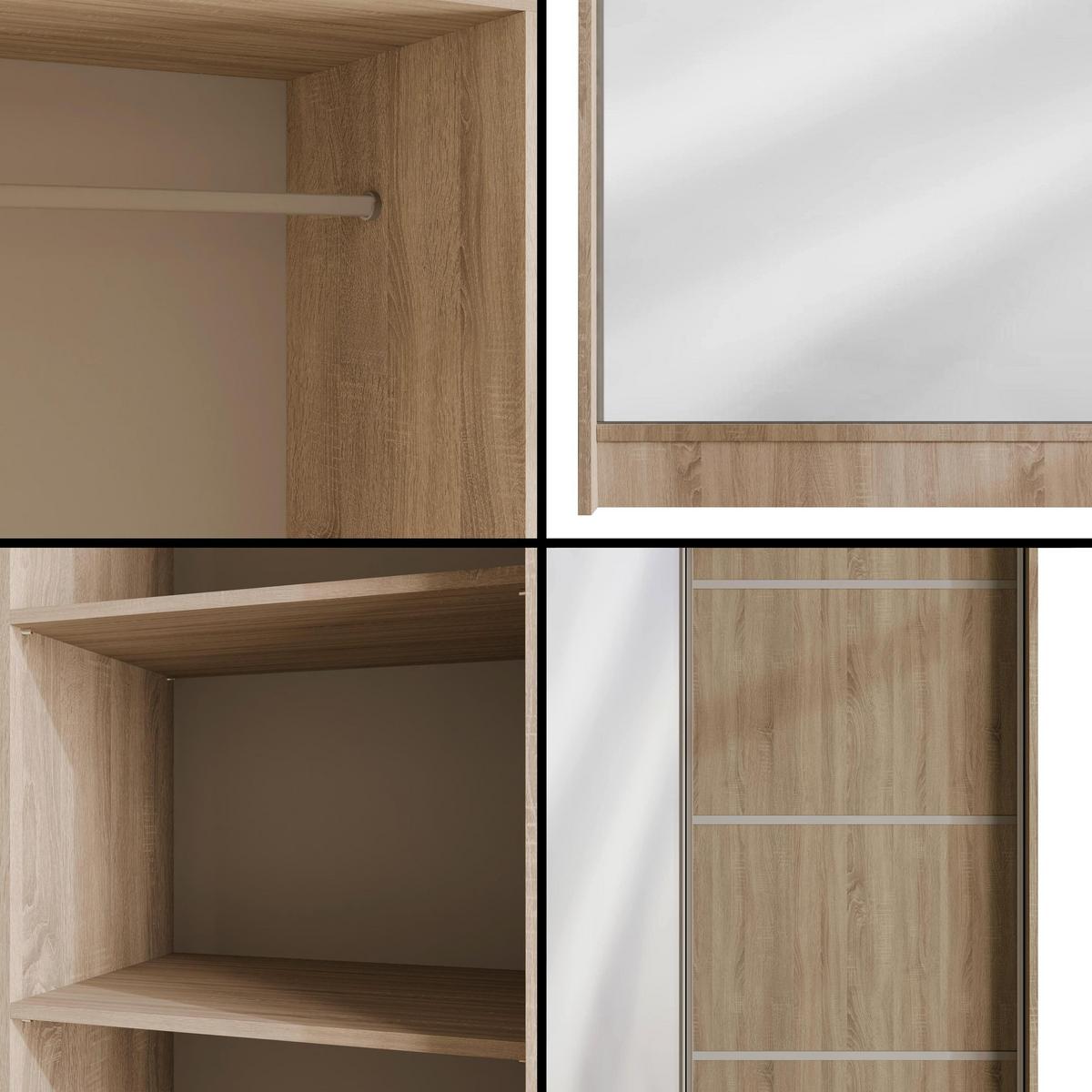 KLEIDERSCHRANK PAOKI - 150 cm - Sonoma Eiche - Sonoma Eiche, Holzwerkstoff (150/215/61cm) - ALTDECOR
