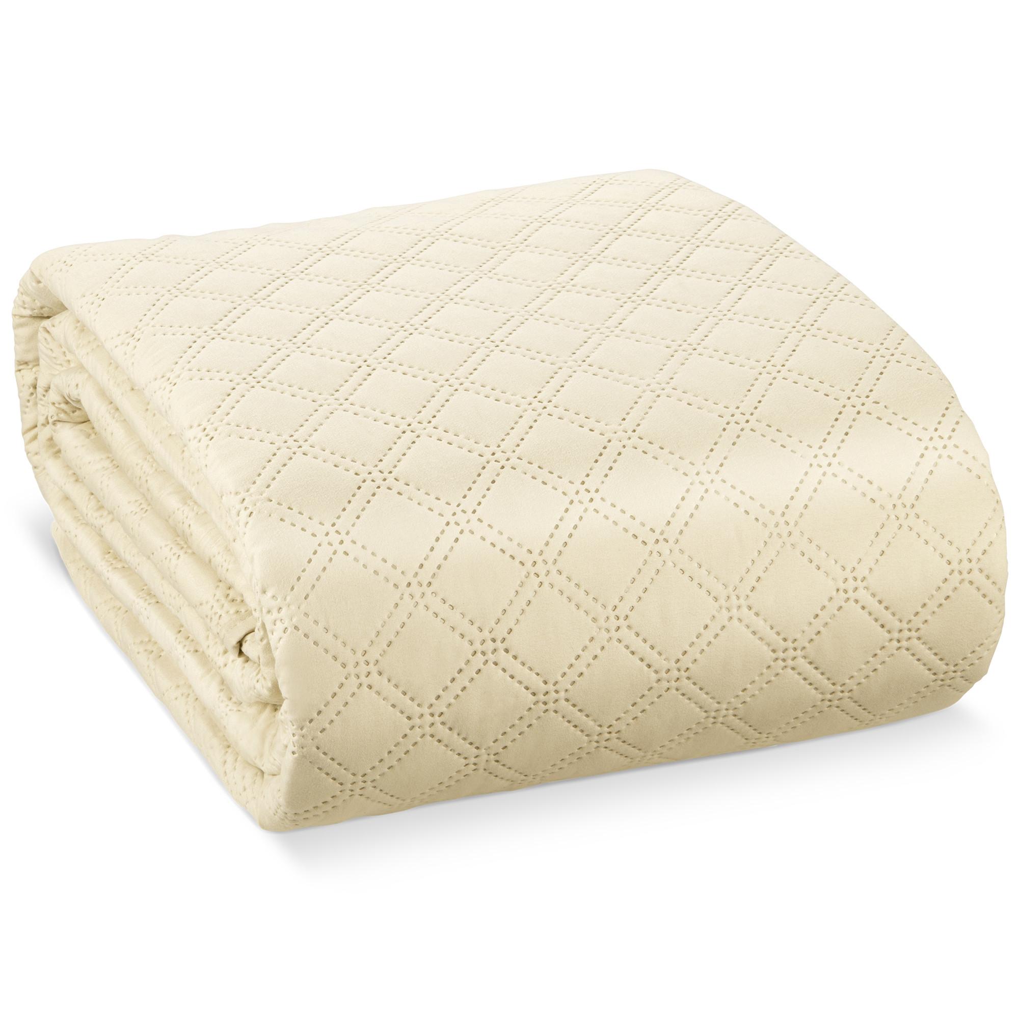 TAGESDECKE Olivia 220/240 cm Creme - Creme, Textil (220/240cm) - Beautissu 